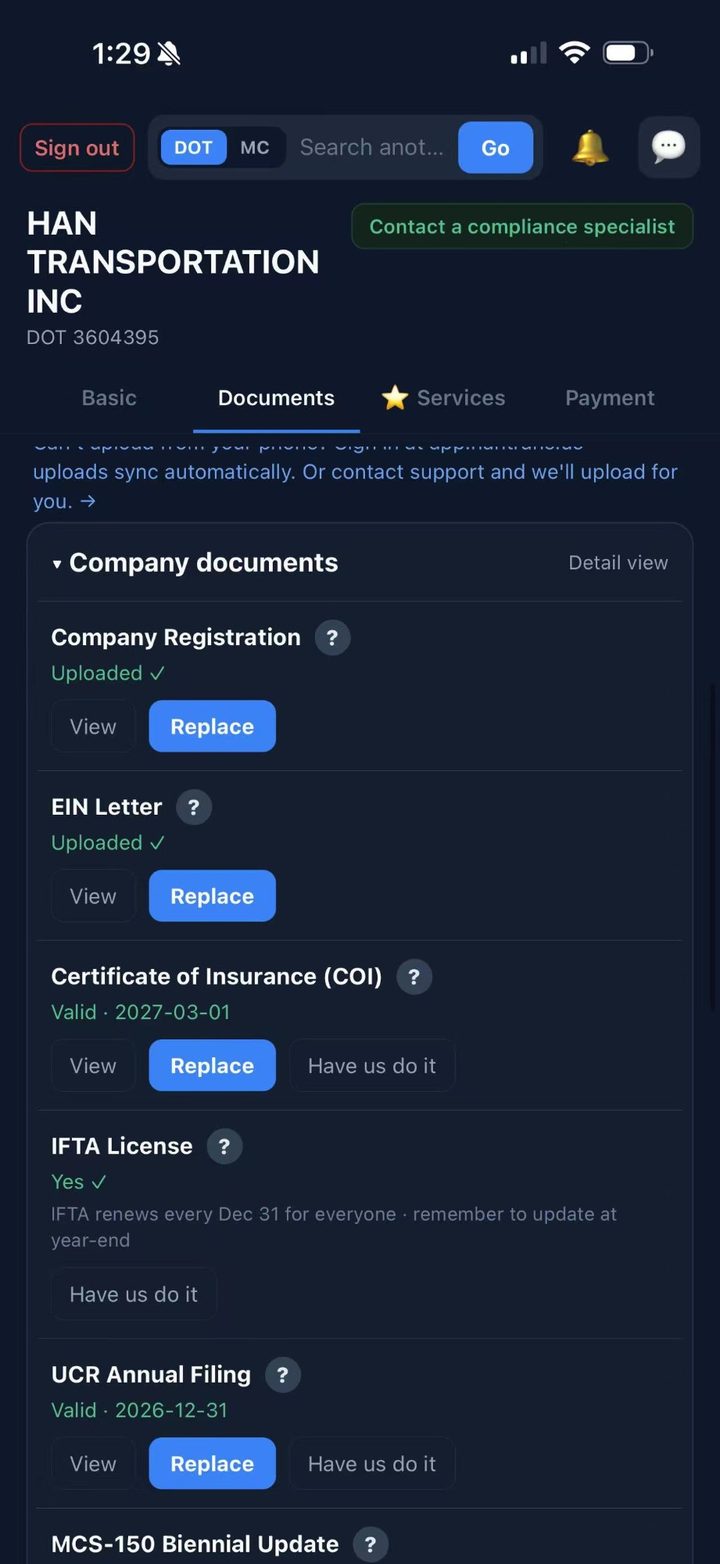 Every credential and expiry at a glance