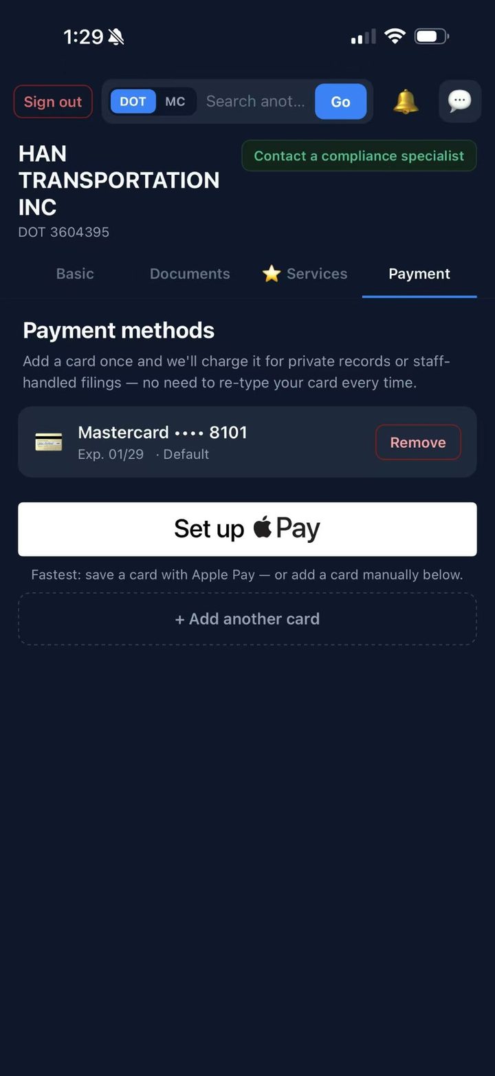 Apple Pay in one tap